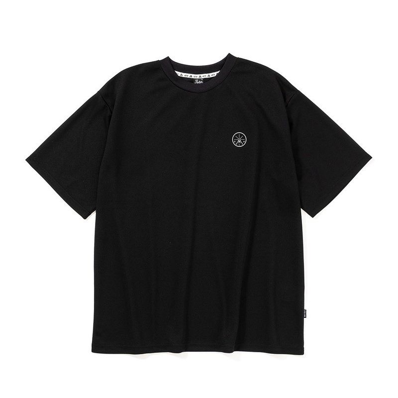 日本限定POLER QUICK DRY MESH TEE 快干网眼T恤 / 黑 - 男装上衣/T 恤 - 聚酯纤维 黑色
