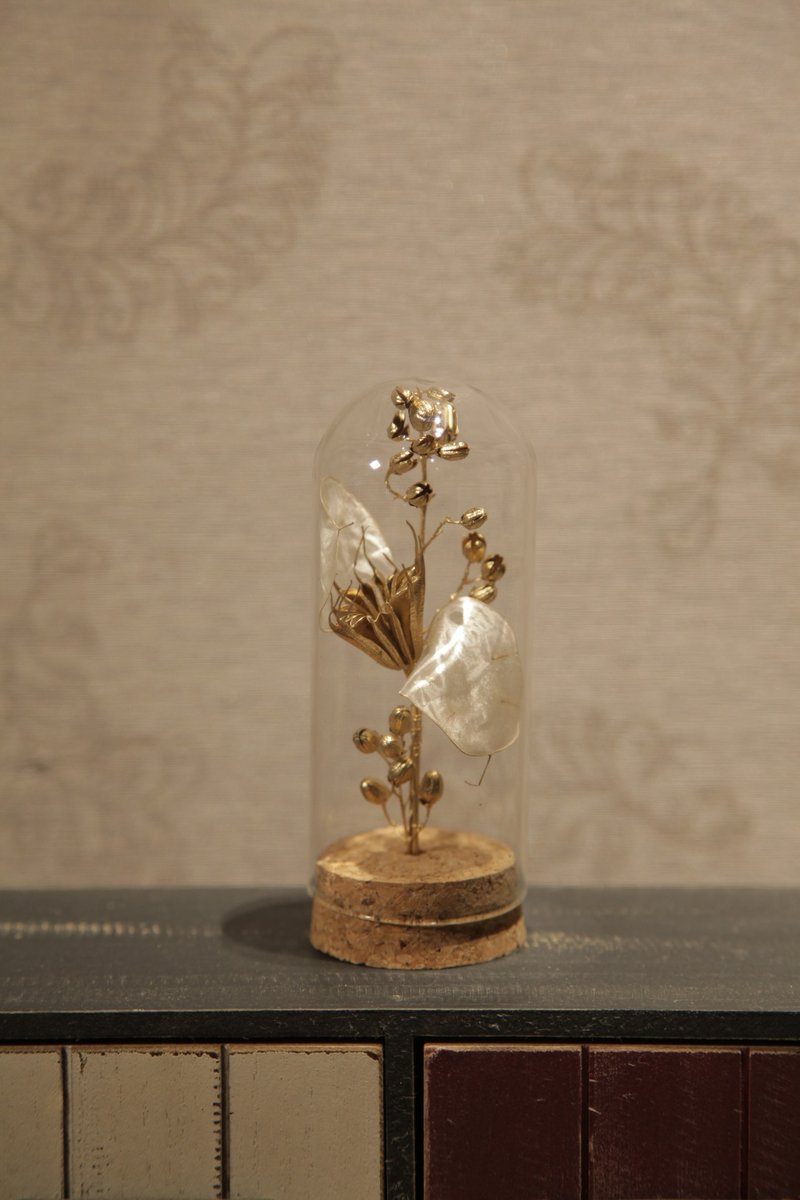 手工隽永金系永生花礼【单朵钟罩】 - 干燥花/捧花 - 植物．花 