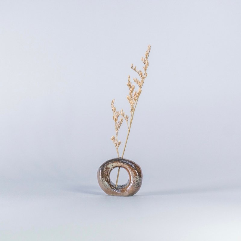 No.66 插花小物| 线香座| 云泥 | 陶瓷 - 香薰/精油/线香 - 陶 咖啡色