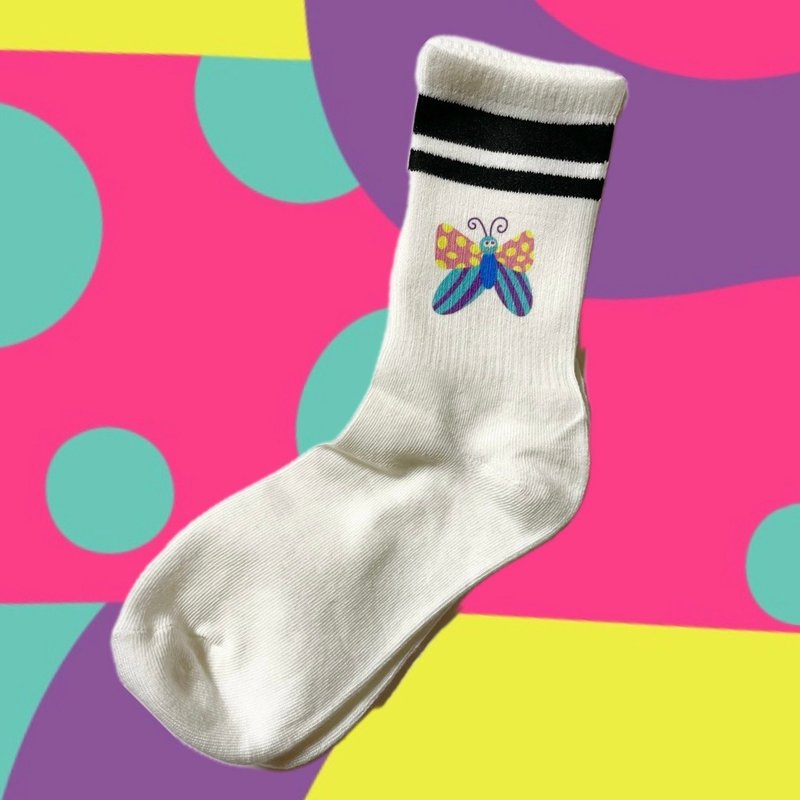 蝴蝶 袜子 - 袜子 - 棉．麻 多色
