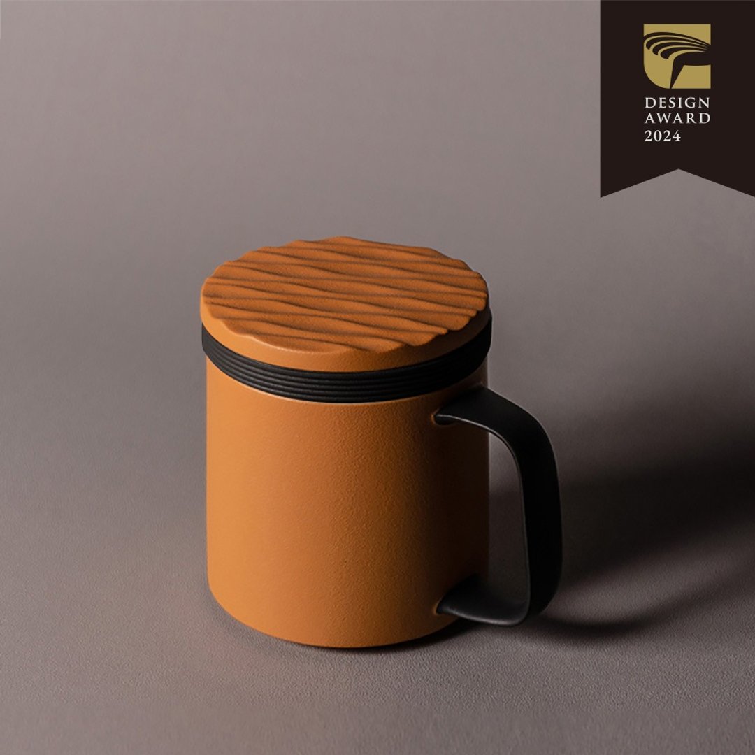 金点设计奖 | 云浪泡茶杯 (办公室泡茶杯、陶瓷个人独享杯) - 茶具/茶杯 - 陶 橘色