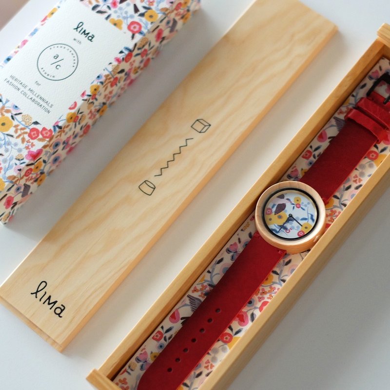 Lima Watch Illustrator Series Edition 02 Red - 女表 - 木头 金色