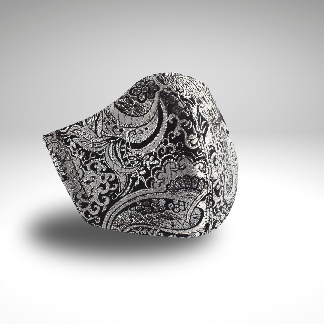 PSNY Silver/ Black Filtered Mask FG15 - 口罩 - 棉．麻 银色