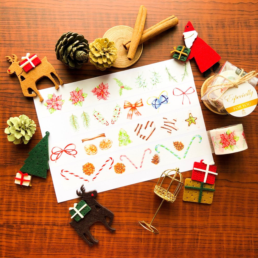 Yuletide 纸胶带 - 纸胶带 - 纸 红色