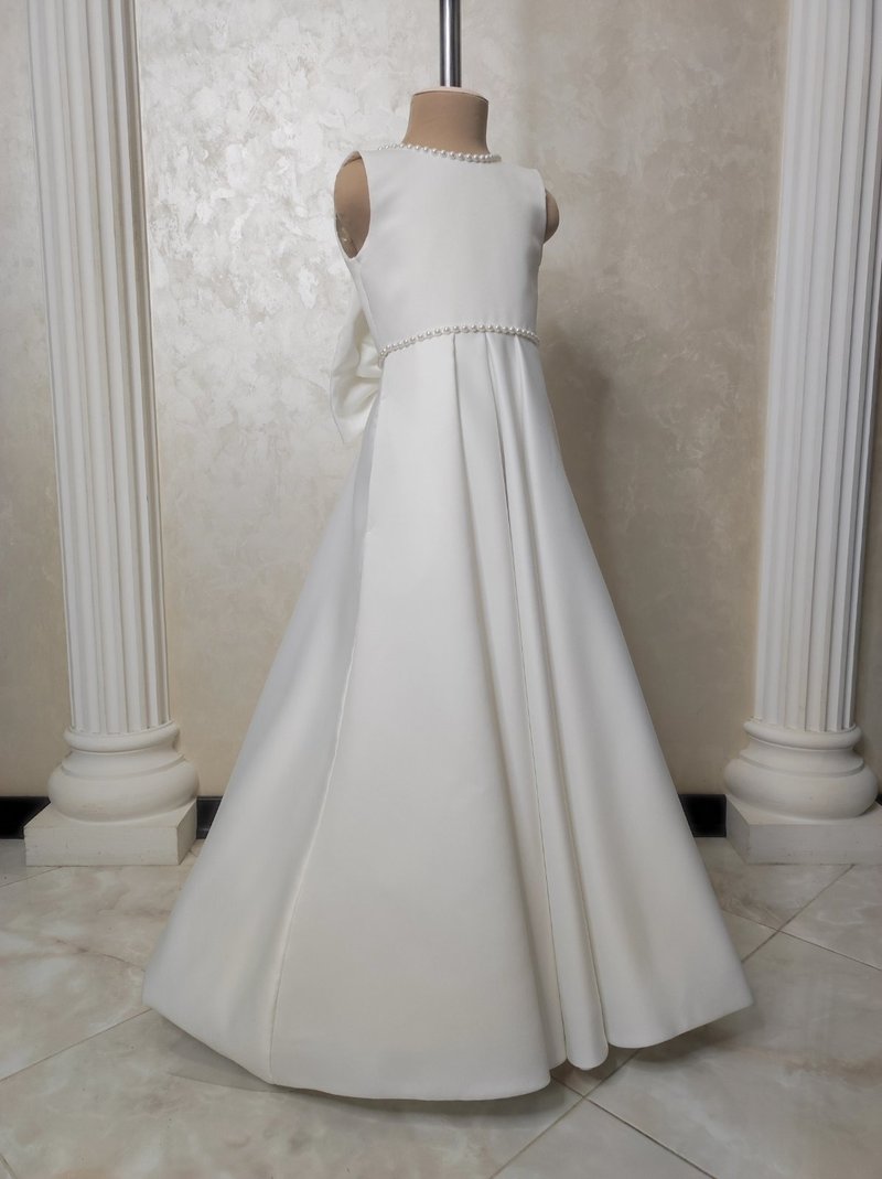 适合婚礼 生日 音乐会等场合的缎面花童长裙 - 童装礼服/连衣裙 - 其他材质 多色