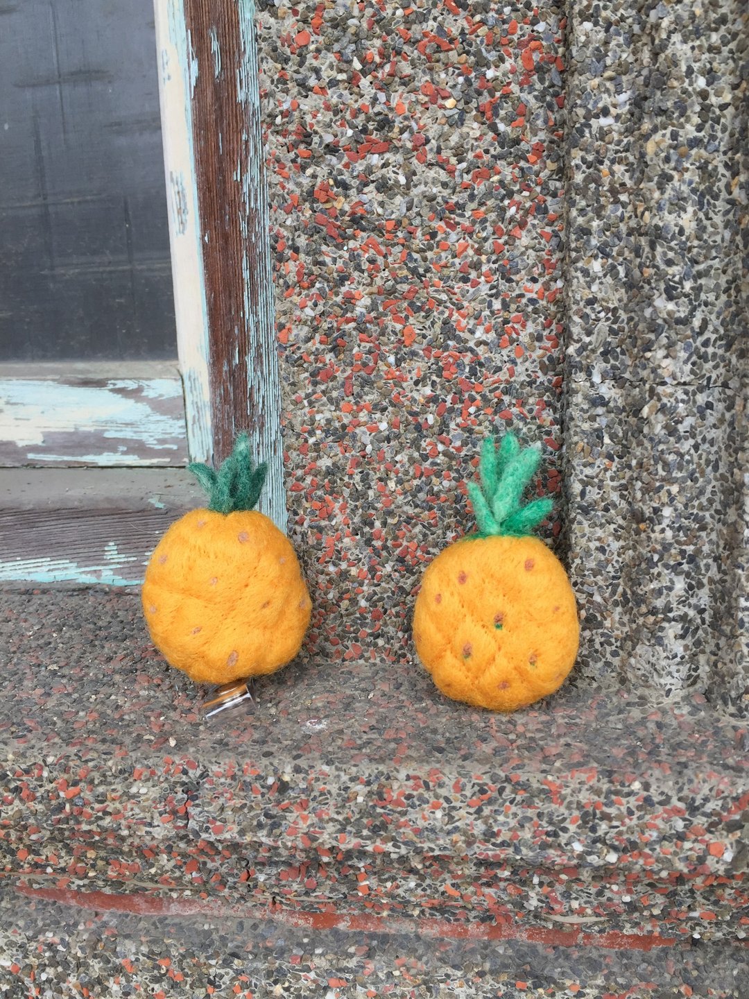 台湾 凤梨  pineapple  羊毛毡 - 证件套/卡套 - 羊毛 