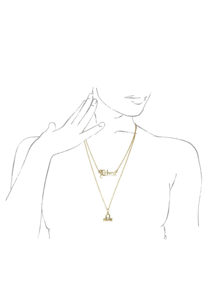 天秤座．星座．双链项坠。十二宫系列。两种配色。 - 项链 - 其他金属 