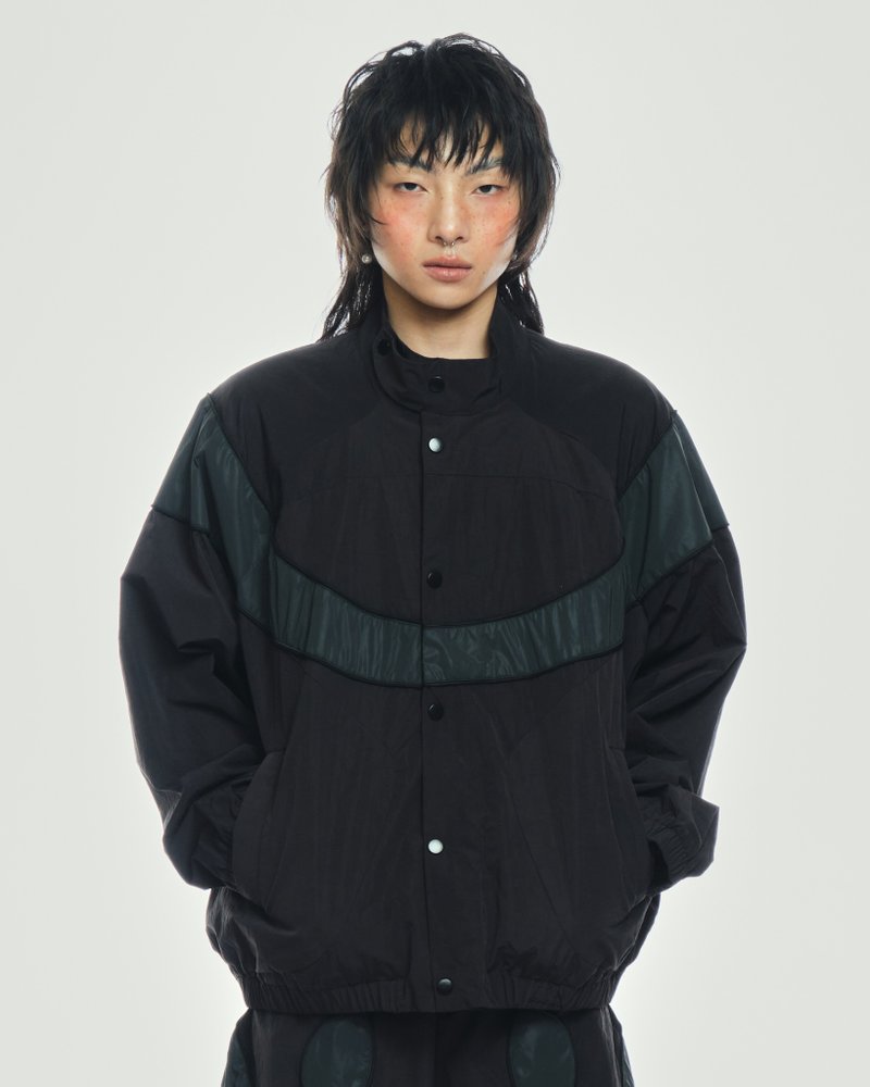 Track Jacket - 男装外套 - 聚酯纤维 黑色