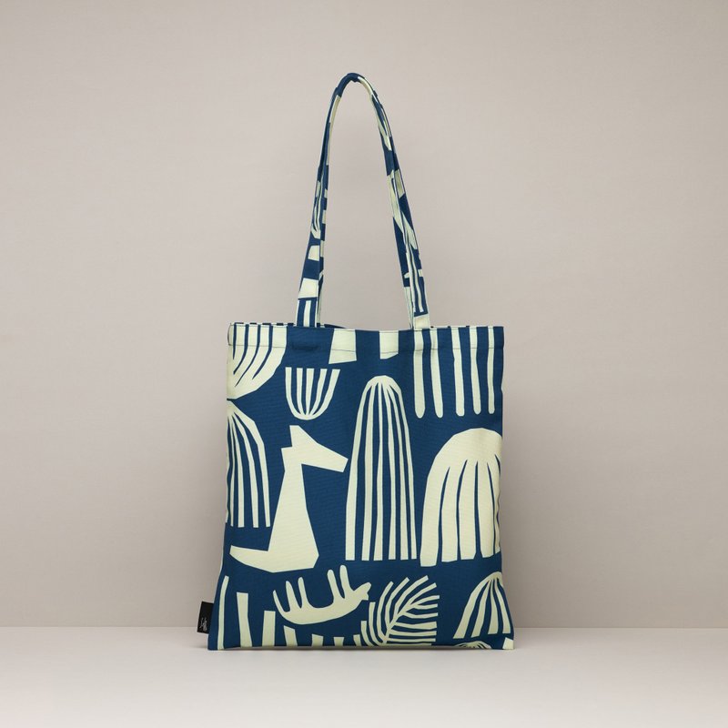 减简托特包 / 米克斯藏青 - 手提包/手提袋 - 棉．麻 黑色