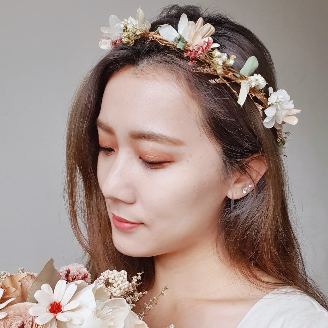 PJ小花园* |仙女制造机 干燥花冠 婚礼 婚纱摄影 |定制 (细版) - 干燥花/捧花 - 植物．花 多色