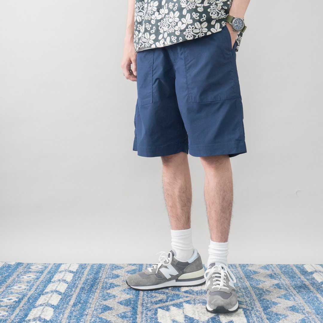 SHORTS 夏季日系搭配户外风格 尼龙索带宽松休闲多袋短裤 Cityboy - 男士长裤 - 尼龙 蓝色