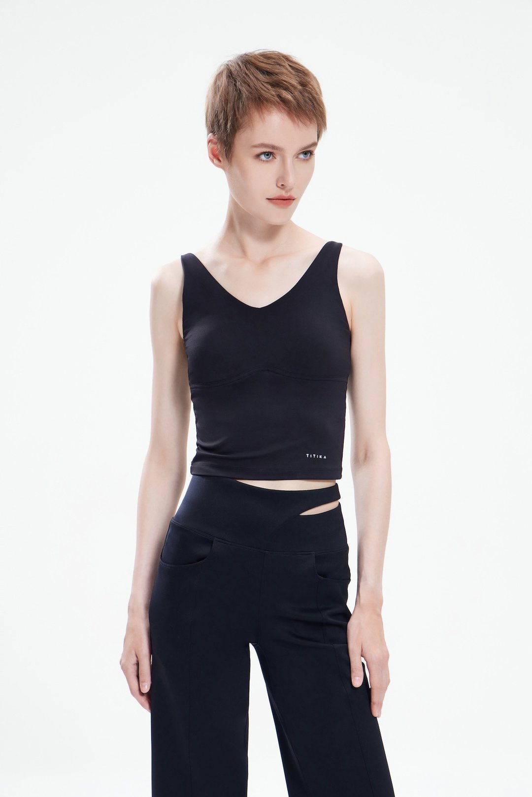 Clelia Mesh Tank - 女装运动衣 - 尼龙 黑色
