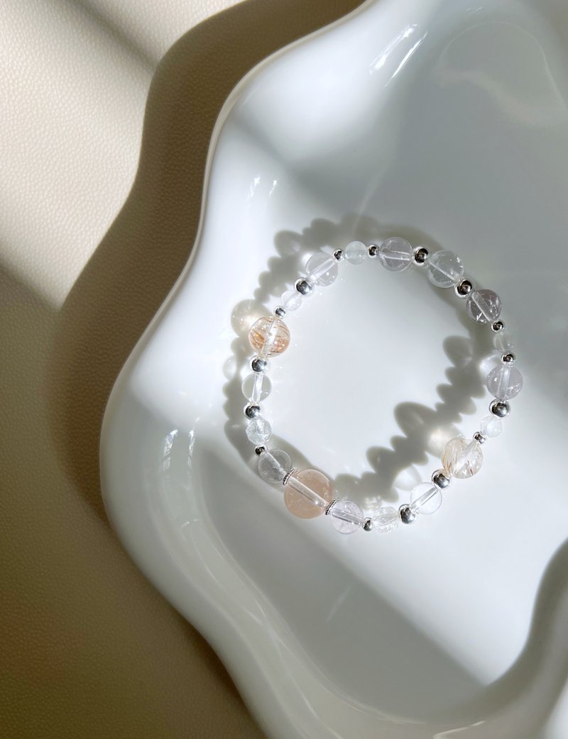 【迎接】粉晶 / 黑金超七 / 浅紫晶 / 白水晶 / 925 纯银 - 手链/手环 - 水晶 透明