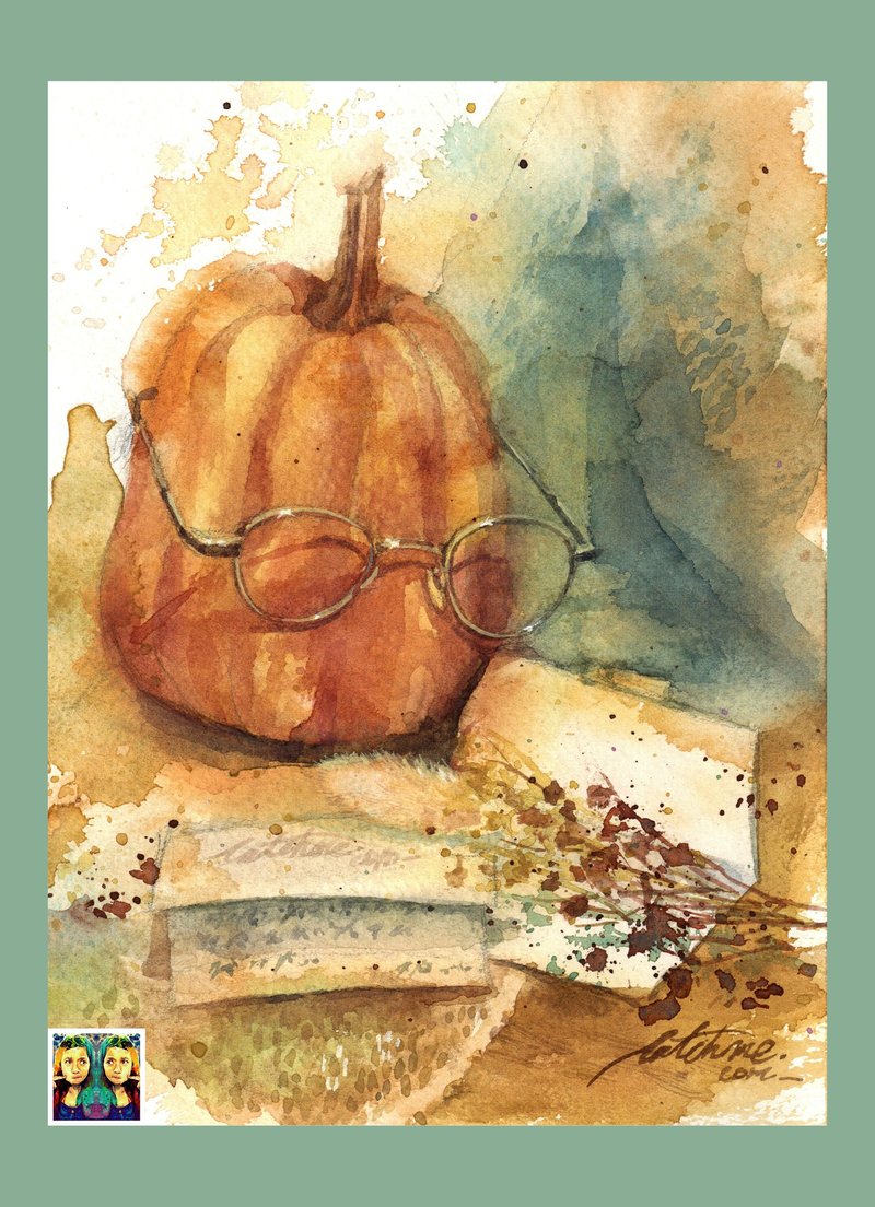 文青南瓜2_手绘原作(仅此一件) - 订制画像 - 纸 