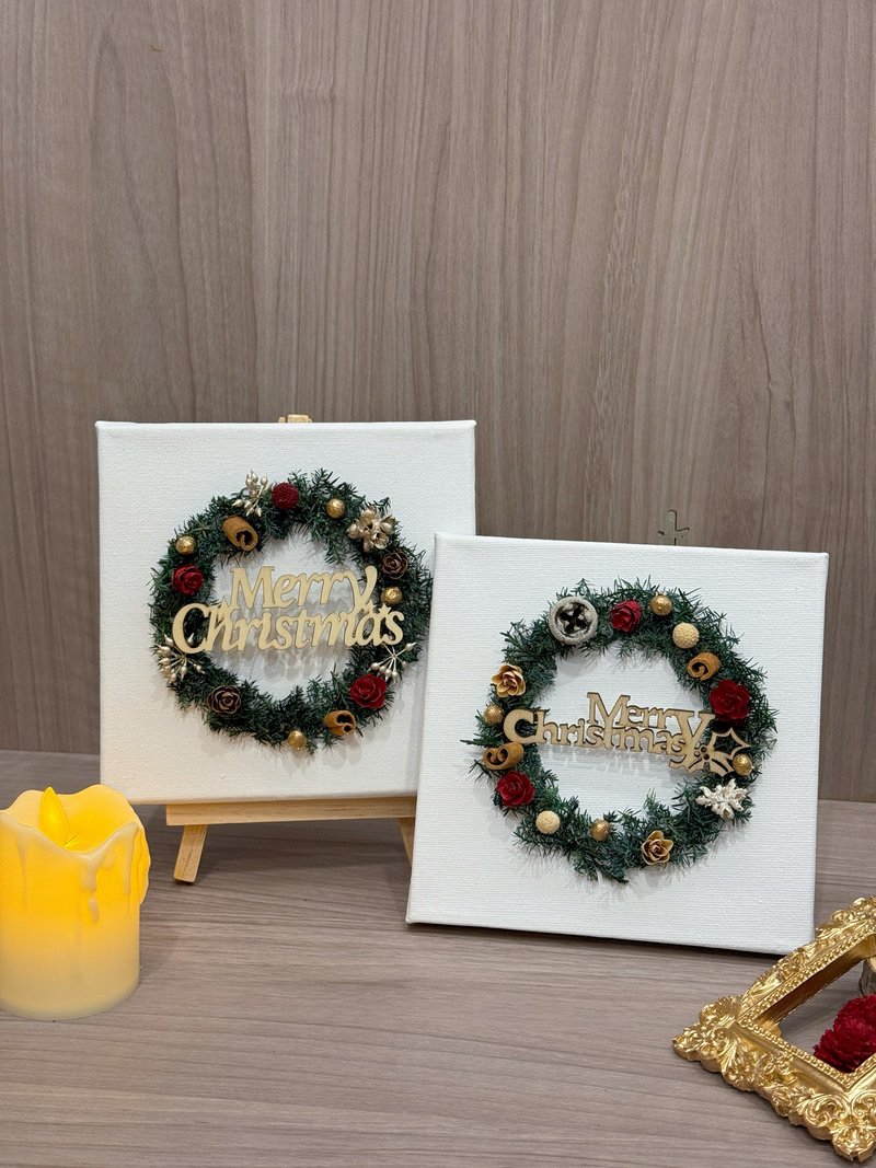 圣诞限定 圣诞树永生花画布/圣诞布置/交换礼物/疗愈挂饰 - 干燥花/捧花 - 植物．花 