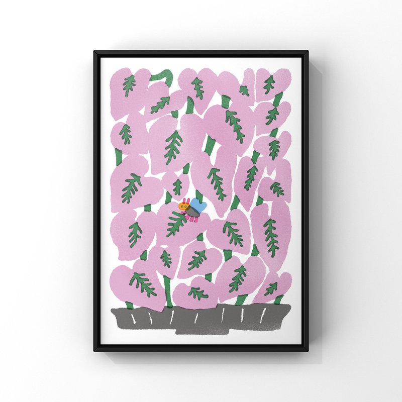 恋爱脑 LOVE-STRUCK - 印刷画/挂画/海报 - 海报/装饰画/版画 - 纸 粉红色