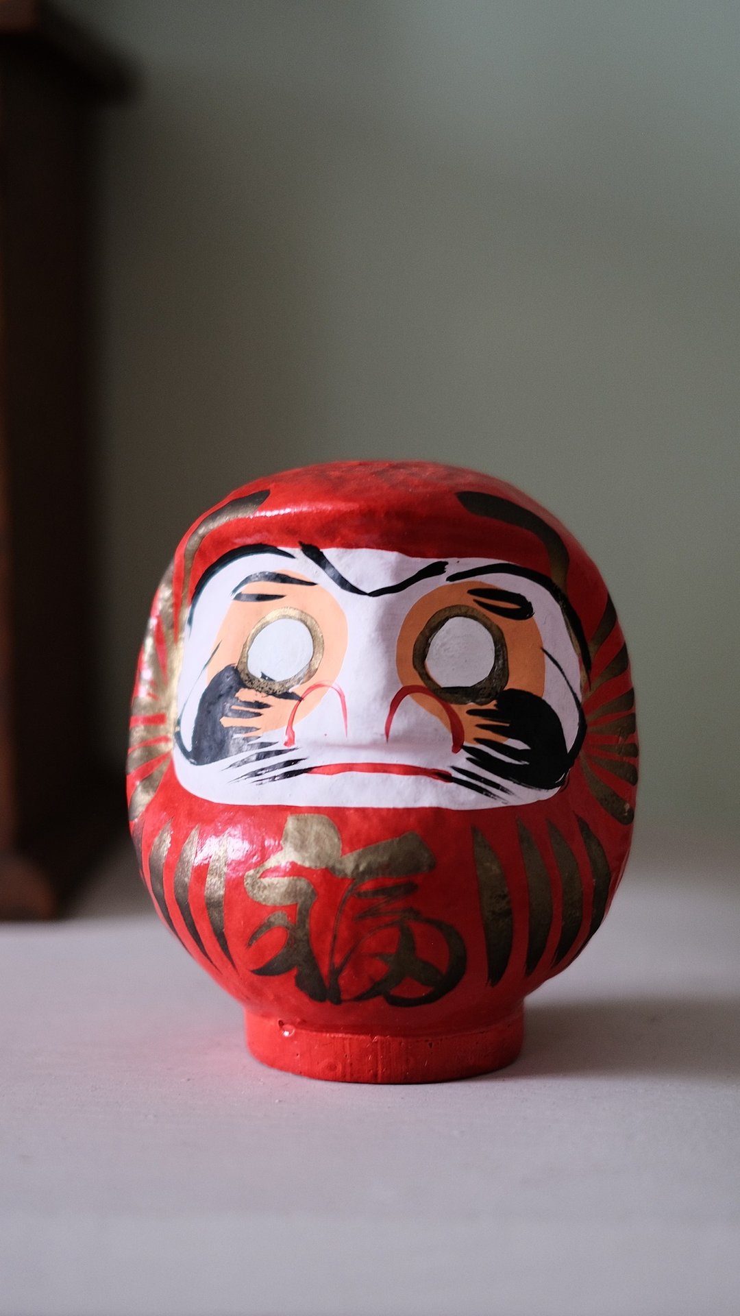 日本传统工艺 祈福许愿达磨 (红色 / 福) - 摆饰 - 纸 