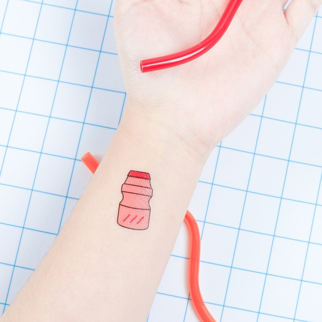 刺青纹身贴纸 / 可爱饮料 Surprise Tattoos - 纹身贴 - 纸 多色