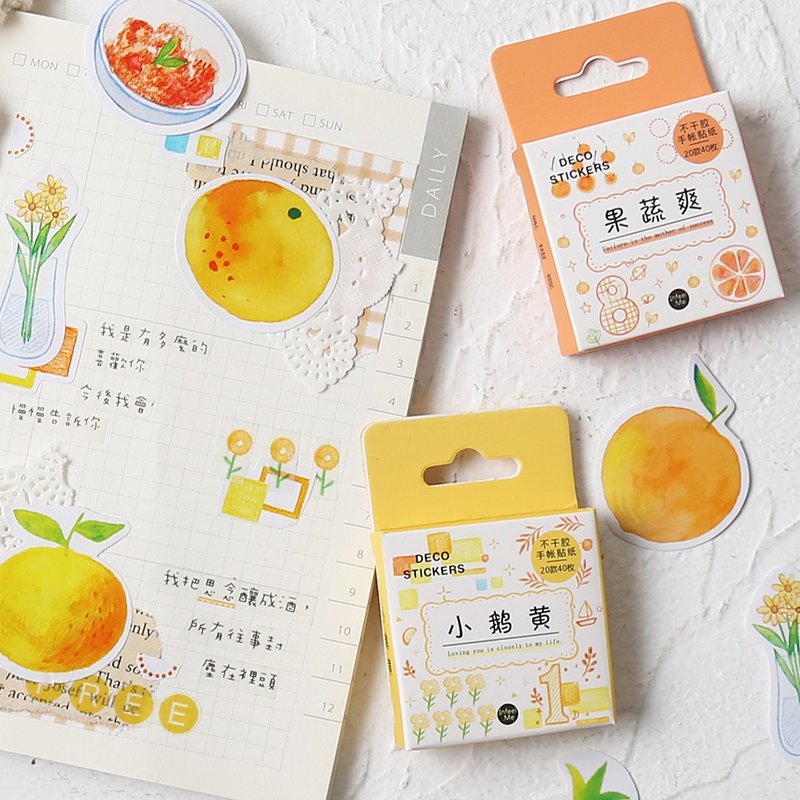 Infeel.Me暖空 美好生活元素系列小盒装不干胶贴纸 - 贴纸 - 纸 多色