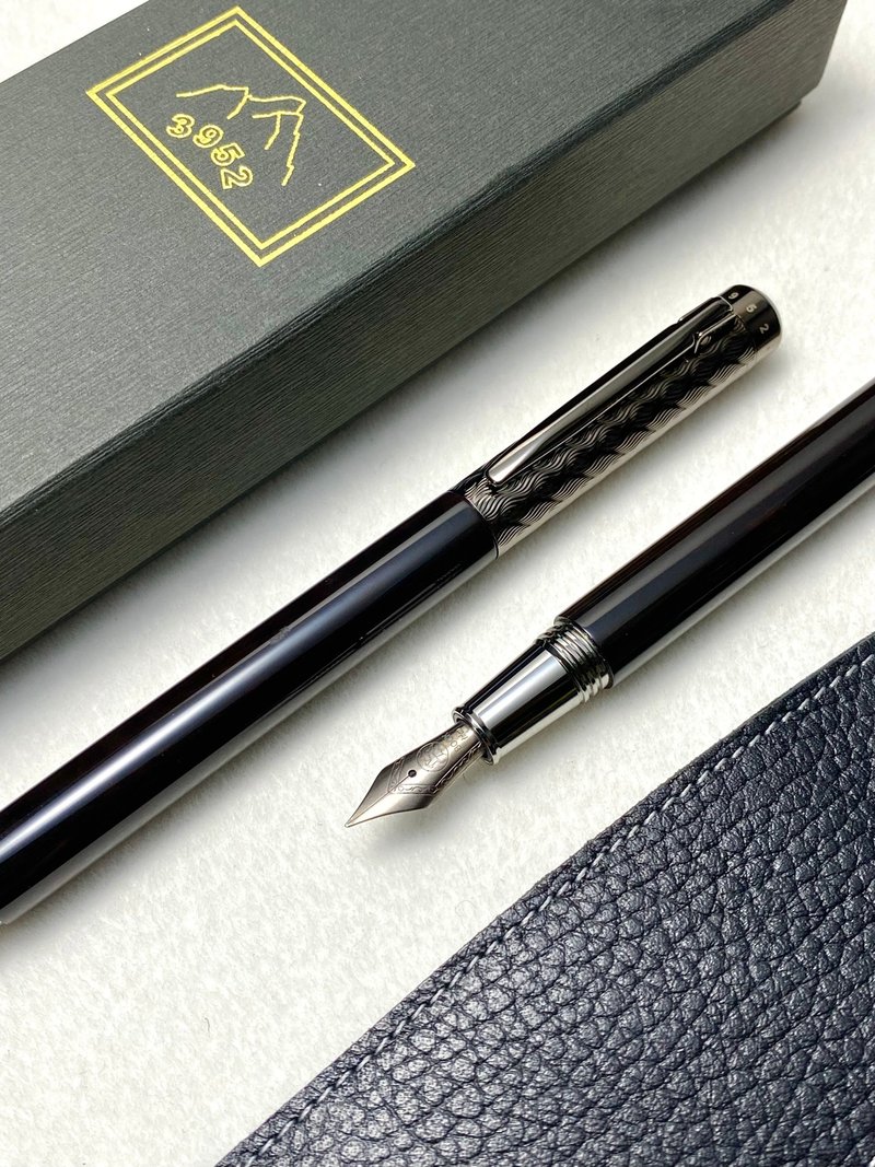 3952老山羊-鹅銮鼻 黑檀木 高清高亮版 钛尖刀尖(小李飞刀)钢笔 - 钢笔 - 其他材质 