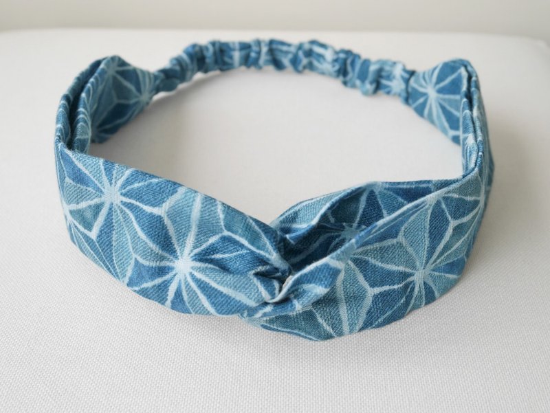 绽蓝放射星星印花发带 - 发饰 - 棉．麻 