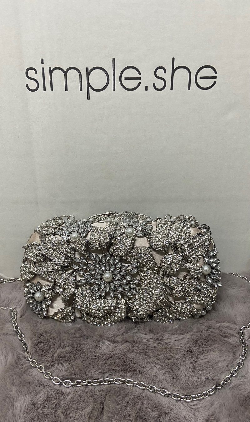 simple.she 钻石合金结婚晚装包 - 手提包/手提袋 - 其他金属 银色