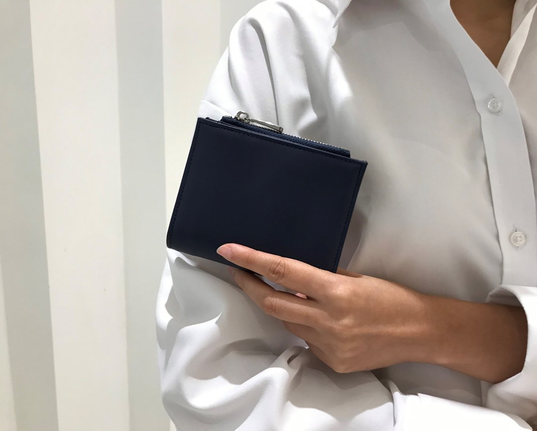 短夾包 真皮皮夾 Minimalist Slim Leather wallet - Navy Blue - 皮夹/钱包 - 真皮 蓝色