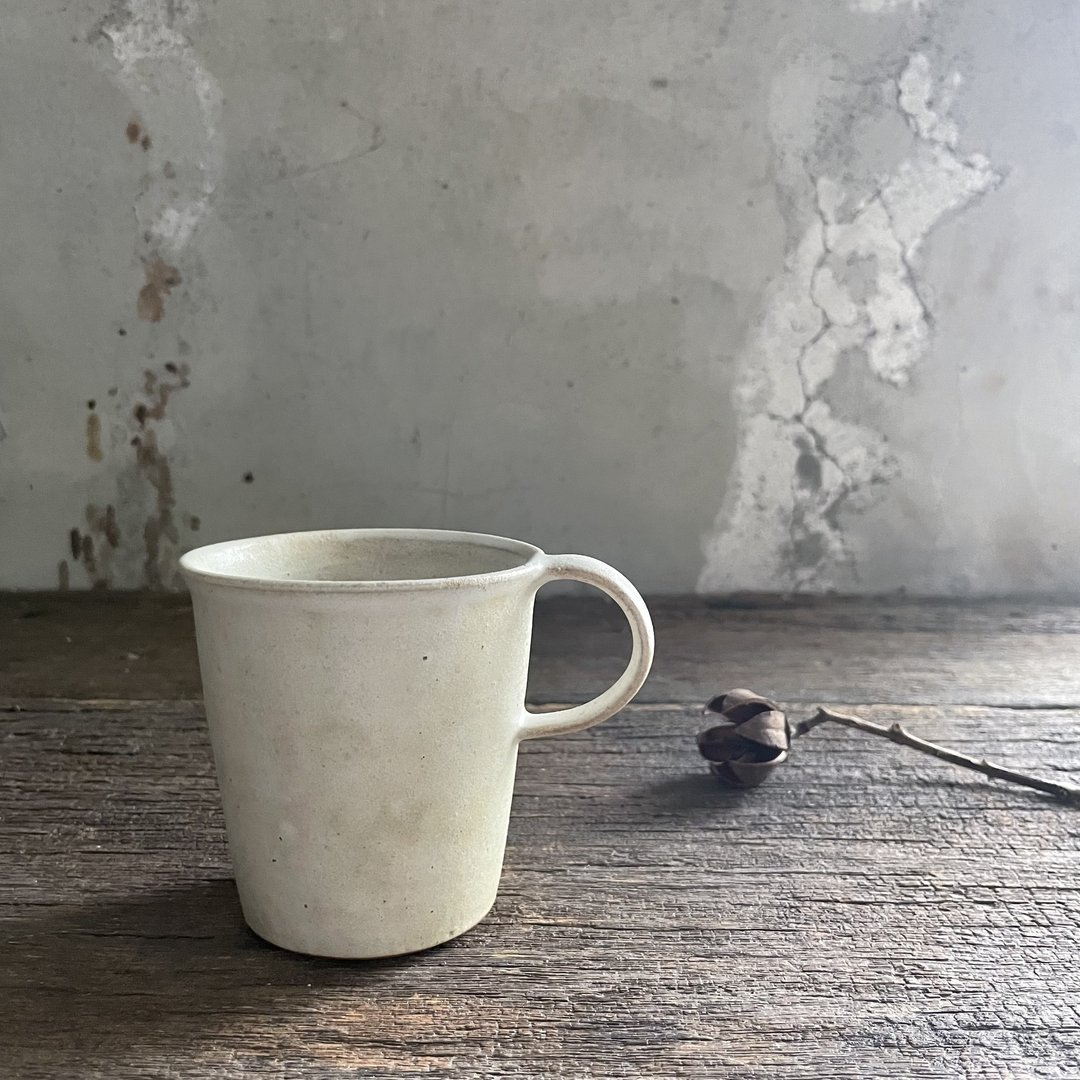 银白小把杯 - 其他杯子 - 陶 白色