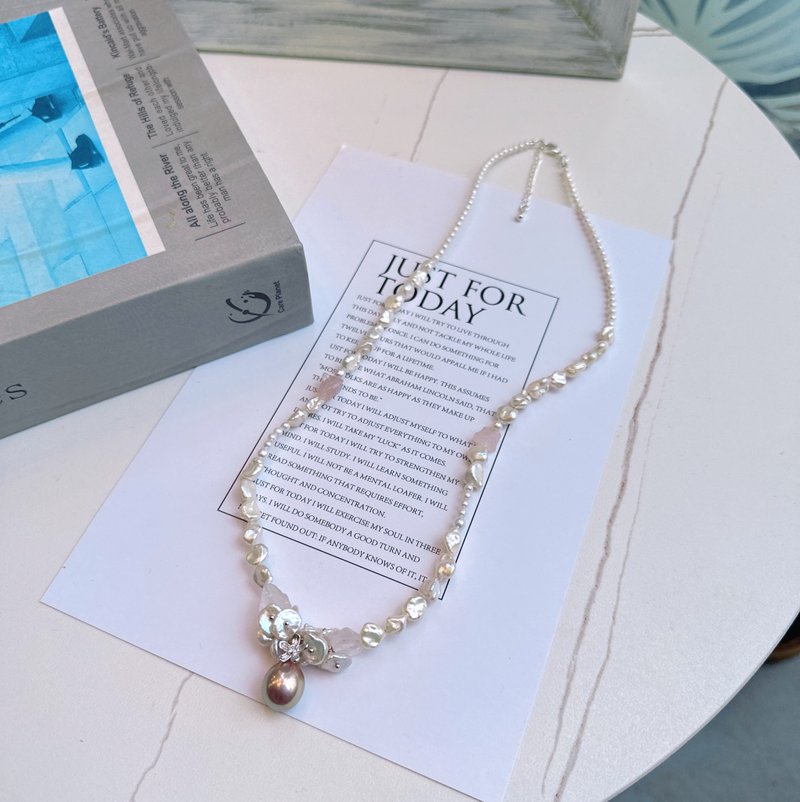 巴洛克珍珠饰品 冰晶紫葡 - 项链 - 珍珠 