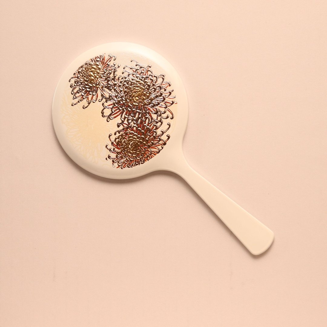 莳绘手镜 (小) 高莳绘 糸菊 山中漆器 - 彩妆刷具/镜子/梳子 - 其他材质 