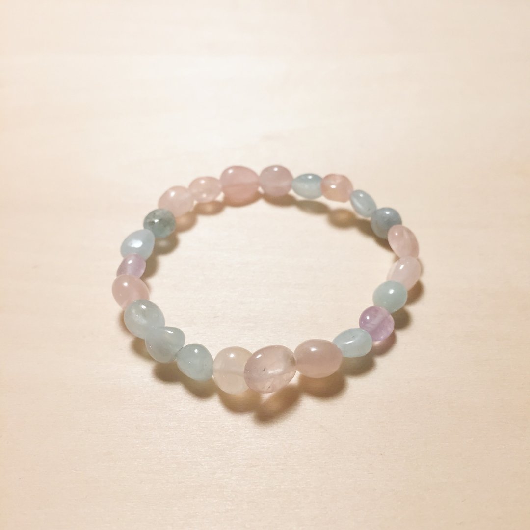 不规则多色宝石混色手环 - 手链/手环 - 水晶 多色