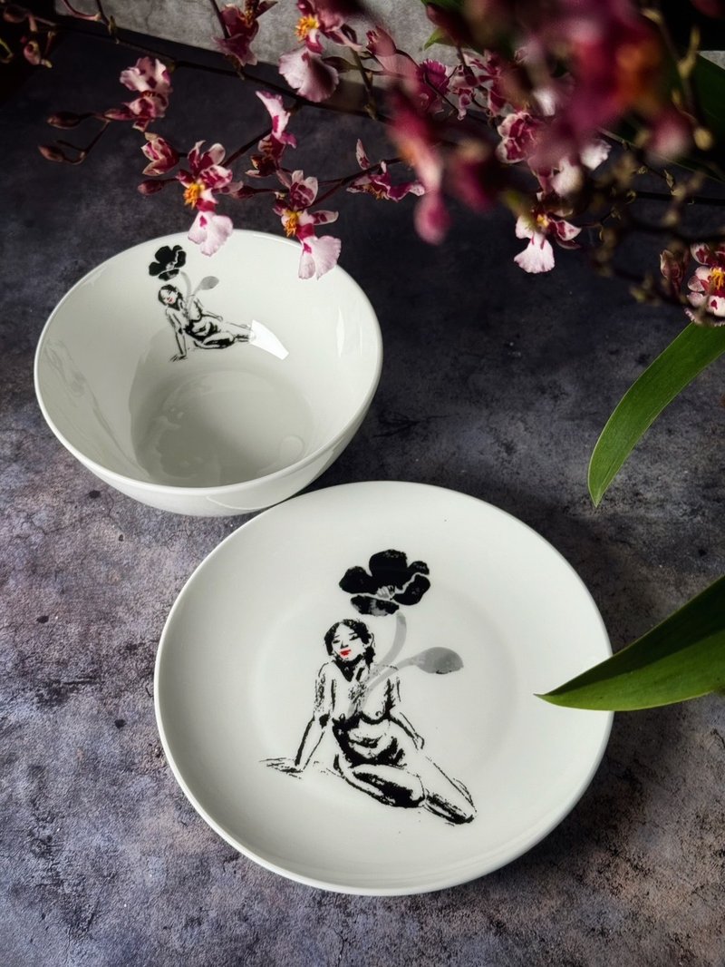 曼生 餐具组 - 碗 - 瓷 白色