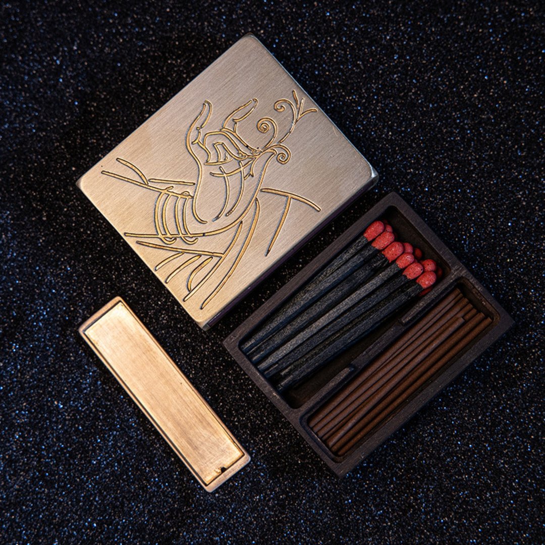 多尺寸定制黄铜火柴盒 香烟盒 便携香盒香插 - 收纳用品 - 铜/黄铜 