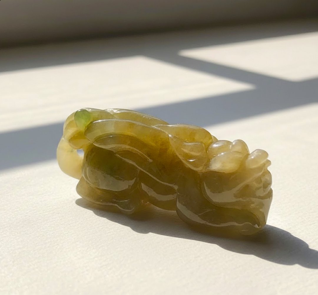【招财神兽】黄翡飘绿翡翠飞天貔貅 | 天然缅甸玉翡翠A货 | 送礼 - 摆饰 - 玉石 多色