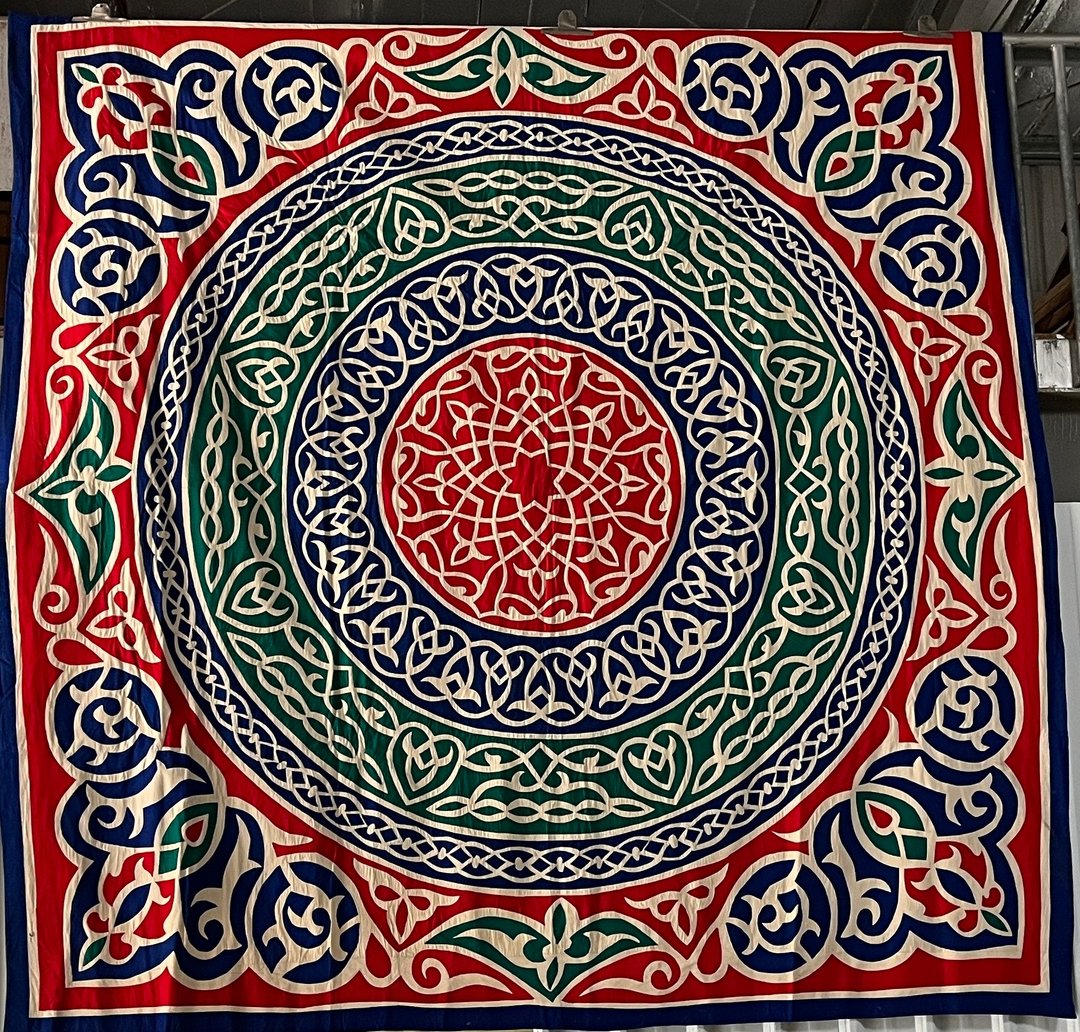 埃及大型手工拼布 (约258cm X 275cm) - 海报/装饰画/版画 - 棉 