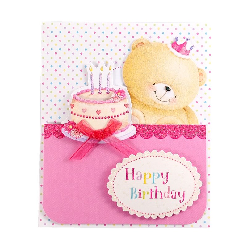 吃蛋糕啰【Hallmark-ForeverFriends-立体卡片 生日祝福】 - 卡片/明信片 - 纸 粉红色