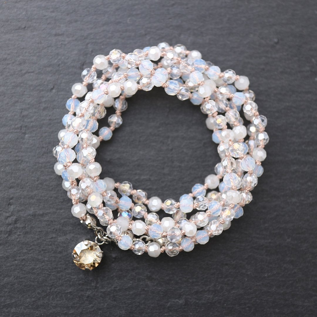 Wrap Bracelet (White Mix) - 手链/手环 - 玻璃 白色