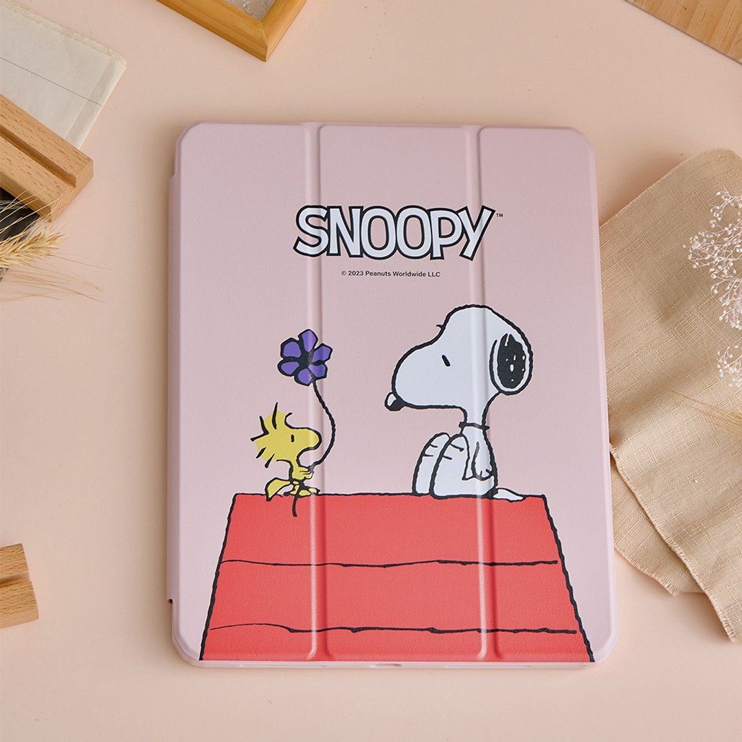SNOOPY 史努比 经典屋顶强悍磁吸 iPad 三折保护壳 - 平板/电脑保护壳 - 塑料 多色