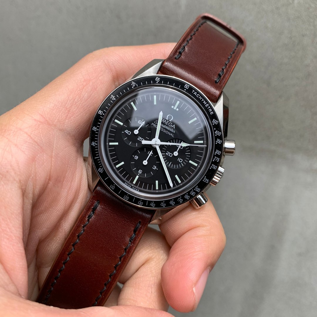 侧缝线款 马臀皮革表带 表带订制 手工表带 rolex omega panerai - 表带 - 真皮 绿色