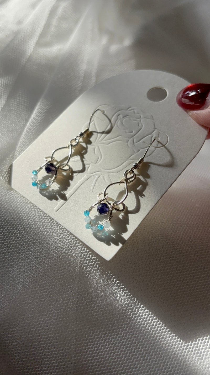 珍饰 —金属铜线设计款耳环 - 耳环/耳夹 - 水晶 