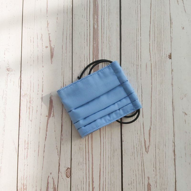 JWDU_手工折叠立体口罩__素色_浅蓝 - 口罩 - 棉．麻 多色