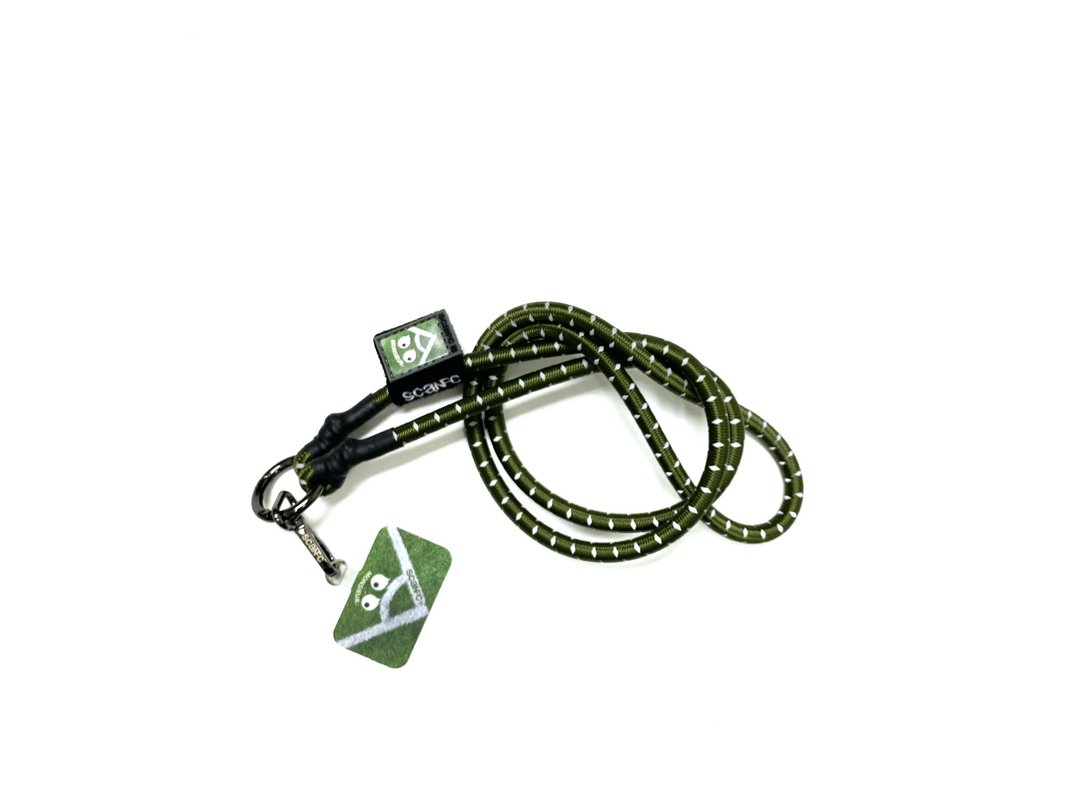 (新推出)SCANFC 绿色反光弹力可拆卸机能手机绳(角球怪物) - 数码小物 - 其他材质 