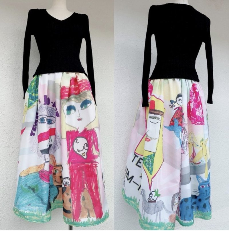 Ark of happiness - 裙子 - 聚酯纤维 多色