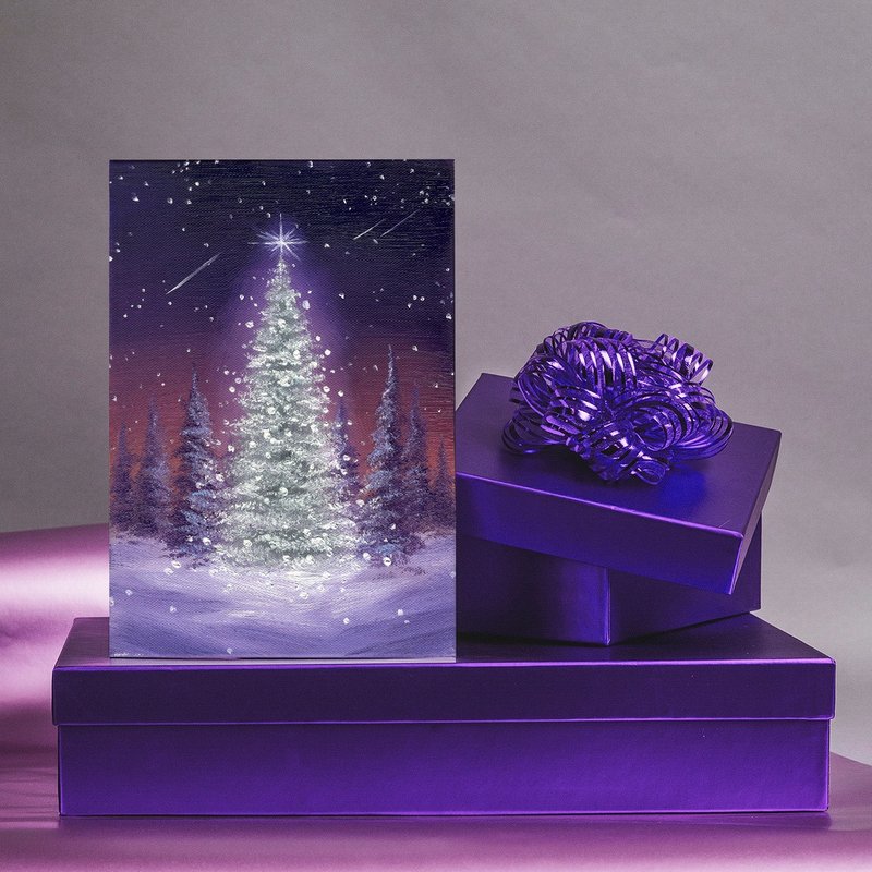 【体验】台中油画体验课程/挪威的耶诞/台中画室 - 插画/绘画/写字 - 棉．麻 