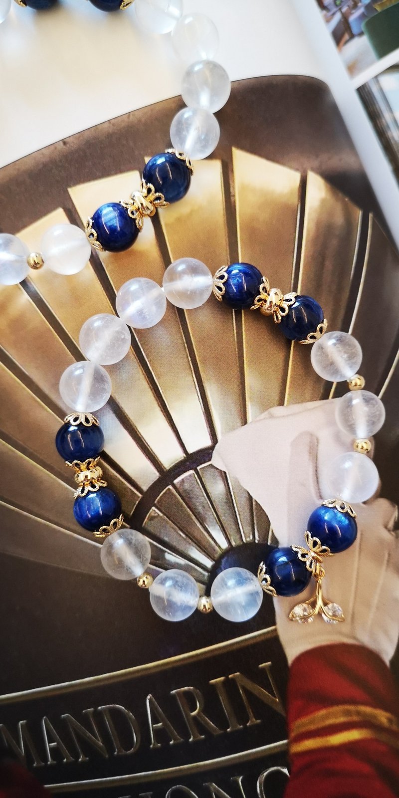 月光海洋TC-420-787~蓝晶石.月光石 - 手链/手环 - 半宝石 