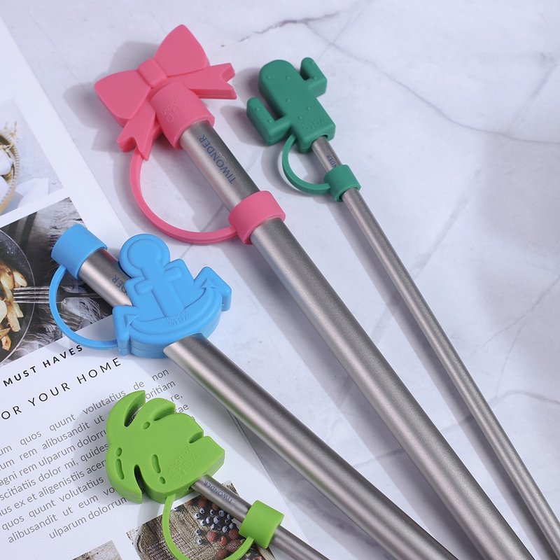 钻石钝角纯钛吸管【豪华组】 - 环保吸管 - 其他金属 灰色