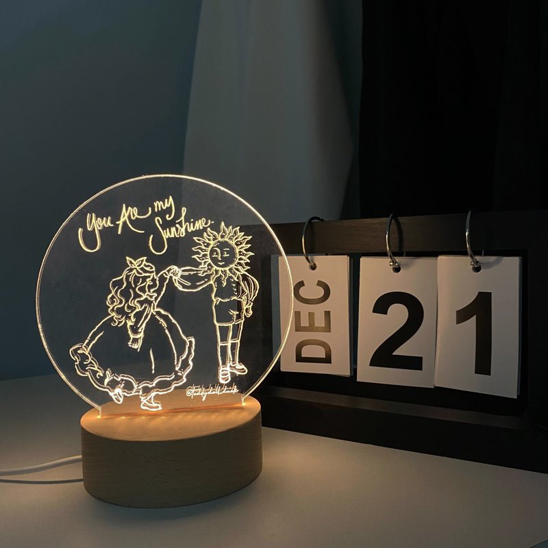 定制化礼物。小夜灯－teddy duck 暖暖陪伴系列 四款 生日礼物 - 灯具/灯饰 - 木头 