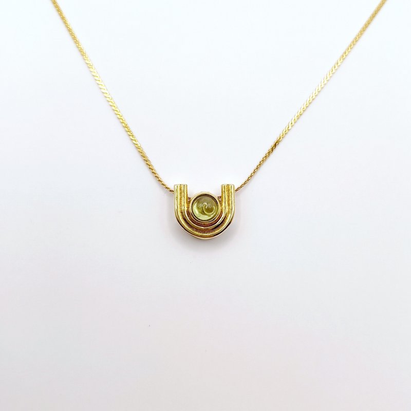 Floating Light  橄榄石黄铜吊坠 - 项链 - 其他材质 金色