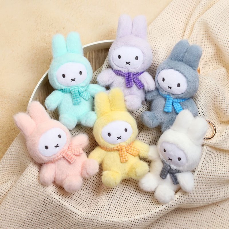 VIPO Miffy 马卡龙毛毛吊饰盲盒 (随机包装) MIF37442 - 钥匙链/钥匙包 - 棉．麻 