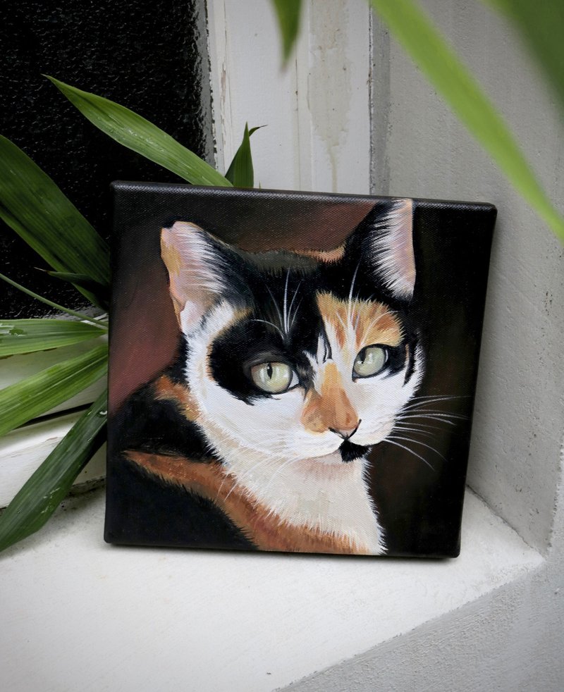 宠物半身油画订制 - 订制抱枕/饰品 - 其他材质 黑色